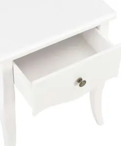vidaXL Nightstand White 40x30x50 cm Solid Pine Wood