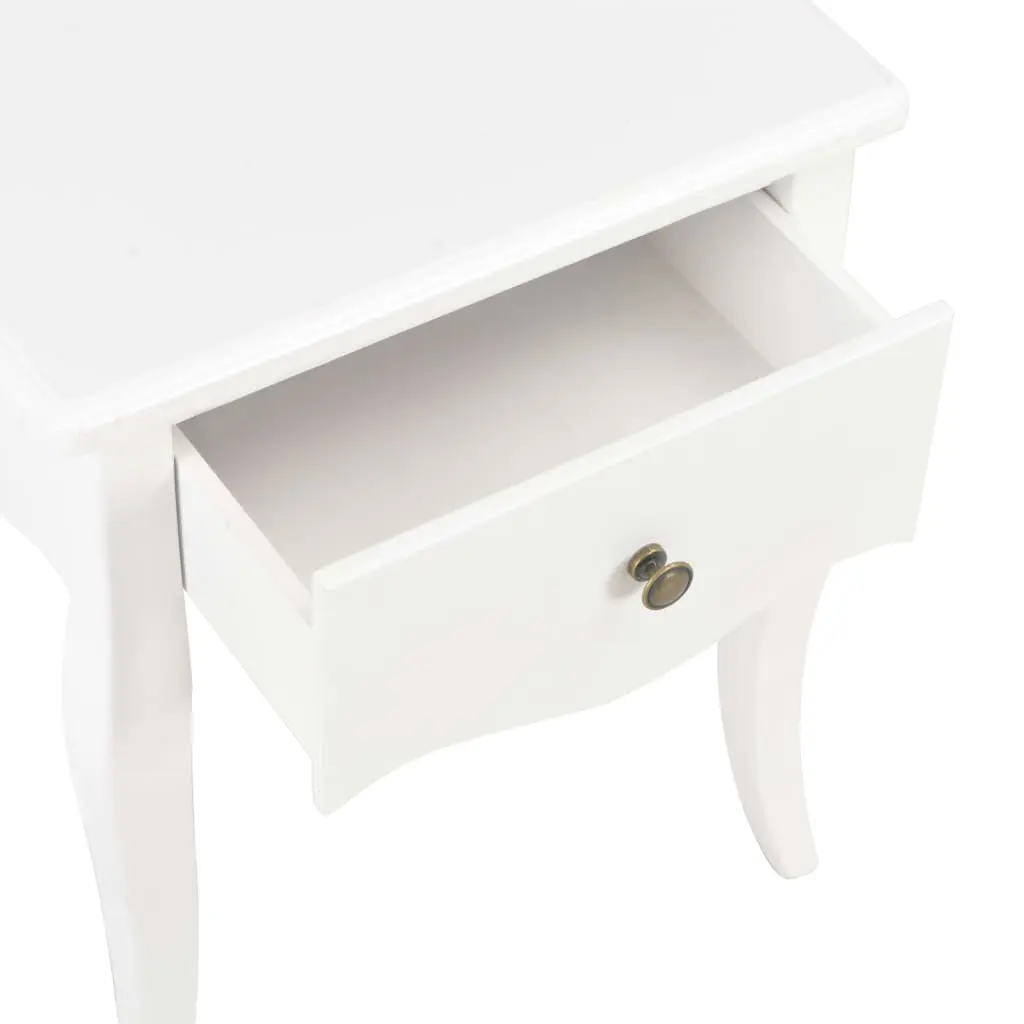 vidaXL Nightstand White 40x30x50 cm Solid Pine Wood