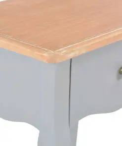 vidaXL Nightstand Grey and Brown 40x30x50 cm Solid Pine Wood