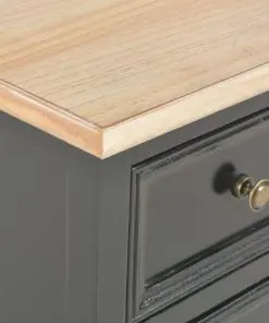 vidaXL Bedside Cabinets 2 pcs Black 35x30x49 cm MDF
