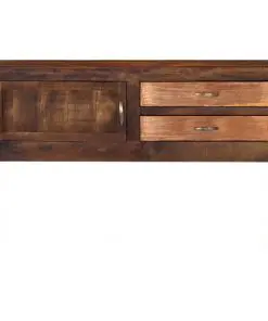 vidaXL Sideboard 118x30x75 cm Solid Mango Wood