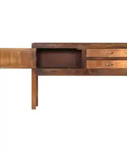 vidaXL Sideboard 118x30x75 cm Solid Mango Wood