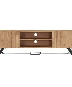 vidaXL TV Cabinet 140x30x45 cm Solid Acacia Wood