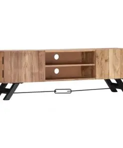 vidaXL TV Cabinet 140x30x45 cm Solid Acacia Wood