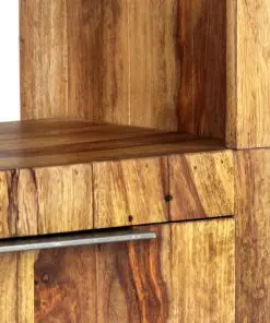 vidaXL Highboard 45x28x180 cm Solid Sheesham Wood