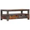 vidaXL Coffee Table Grey 100x50x40 cm Solid Sheesham Wood