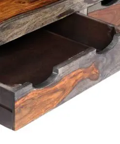 vidaXL Coffee Table Grey 100x50x40 cm Solid Sheesham Wood