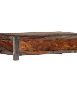 vidaXL Coffee Table Grey 100x55x30 cm Solid Sheesham Wood