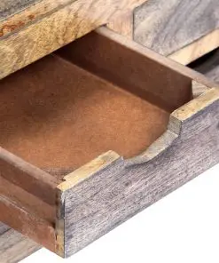 vidaXL Coffee Table Grey 100x55x30 cm Solid Sheesham Wood