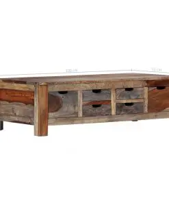 vidaXL Coffee Table Grey 100x55x30 cm Solid Sheesham Wood