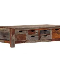 vidaXL Coffee Table Grey 100x55x30 cm Solid Sheesham Wood