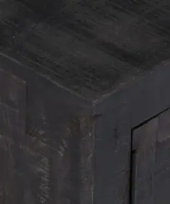 vidaXL TV Cabinet Black 118x30x40 cm Solid Mango Wood