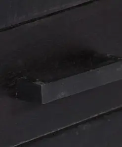 vidaXL TV Cabinet Black 118x30x40 cm Solid Mango Wood