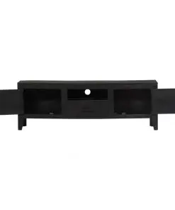 vidaXL TV Cabinet Black 118x30x40 cm Solid Mango Wood