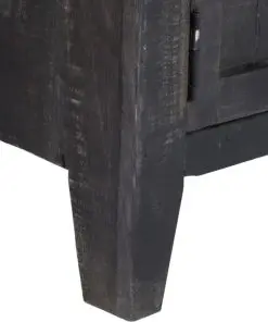 vidaXL TV Cabinet Black 118x30x40 cm Solid Mango Wood