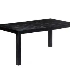 vidaXL Dining Table Black 180x90x76 cm Solid Mango Wood