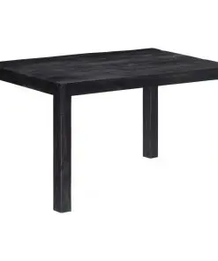 vidaXL Dining Table Black 140x80x76 cm Solid Mango Wood