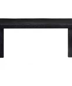 vidaXL Dining Table Black 140x80x76 cm Solid Mango Wood