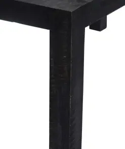 vidaXL Dining Table Black 140x80x76 cm Solid Mango Wood