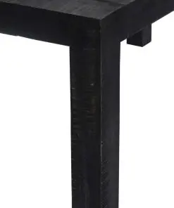 vidaXL Dining Table Black 118x60x76 cm Solid Mango Wood