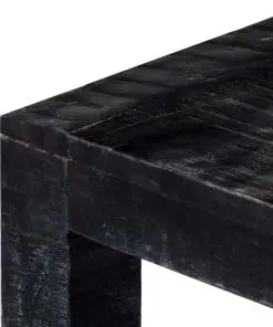 vidaXL Coffee Table Black 110x50x35 cm Solid Mango Wood