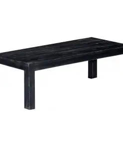 vidaXL Coffee Table Black 110x50x35 cm Solid Mango Wood