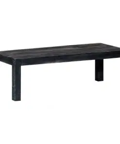 vidaXL Coffee Table Black 110x50x35 cm Solid Mango Wood