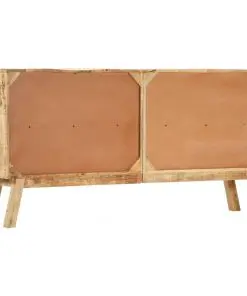 vidaXL Sideboard Brown and Black 160x30x80 cm Solid Rough Mango Wood