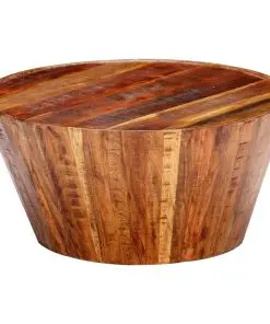 vidaXL Coffee Table 65x65x33 cm Solid Rough Mango Wood