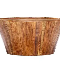 vidaXL Coffee Table 65x65x33 cm Solid Rough Mango Wood