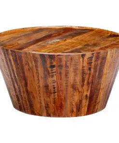 vidaXL Coffee Table 65x65x33 cm Solid Rough Mango Wood