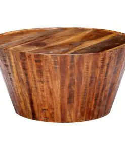 vidaXL Coffee Table 65x65x33 cm Solid Rough Mango Wood
