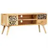 vidaXL TV Cabinet 100x30x45 cm Solid Mango Wood vidaXL TV Cabinet 100x30x45 cm Solid Mango Wood
