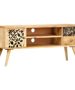 vidaXL TV Cabinet 100x30x45 cm Solid Mango Wood