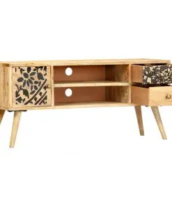 vidaXL TV Cabinet 100x30x45 cm Solid Mango Wood