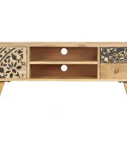 vidaXL TV Cabinet 100x30x45 cm Solid Mango Wood