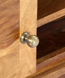 vidaXL TV Cabinet 118x30x40 cm Solid Sheesham Wood