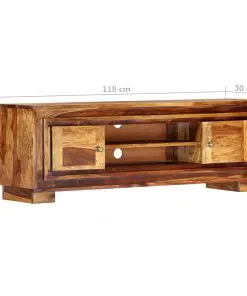 vidaXL TV Cabinet 118x30x40 cm Solid Sheesham Wood