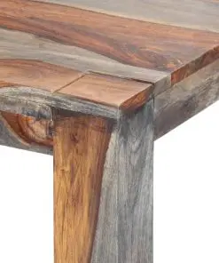 vidaXL Dining Table Grey 180x90x76 cm Solid Sheesham Wood