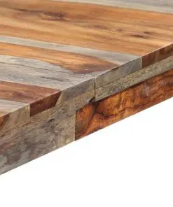 vidaXL Dining Table Grey 180x90x76 cm Solid Sheesham Wood
