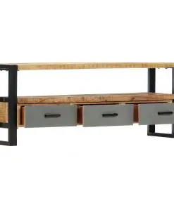vidaXL TV Cabinet 130x30x50 cm Solid Mango Wood