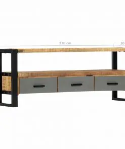 vidaXL TV Cabinet 130x30x50 cm Solid Mango Wood
