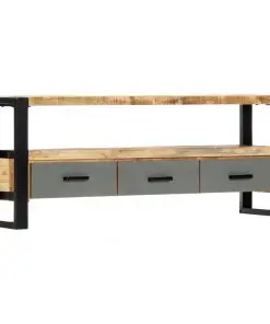 vidaXL TV Cabinet 130x30x50 cm Solid Mango Wood
