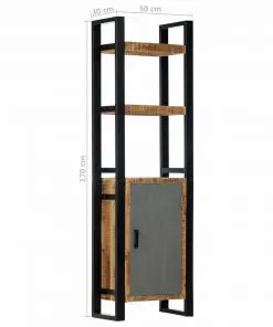 vidaXL Bookshelf 50x30x170 cm Solid Mango Wood