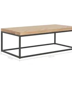 vidaXL Coffee Table 110x60x37 cm Solid Wood