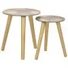 vidaXL Nesting Side Tables 2 pcs Gold 40×45 cm/30×40 cm MDF