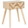 vidaXL Bedside Cabinet with Drawer 44x30x58 cm Solid Wood