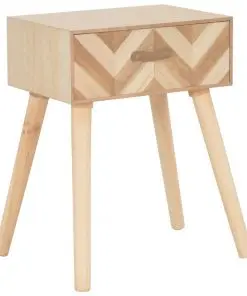 vidaXL Bedside Cabinet with Drawer 44x30x58 cm Solid Wood