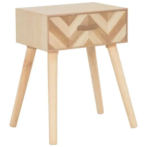 vidaXL Bedside Cabinet with Drawer 44x30x58 cm Solid Wood