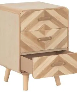 vidaXL Bedside Cabinet with 3 Drawers 40x35x56.5 cm Solid Wood